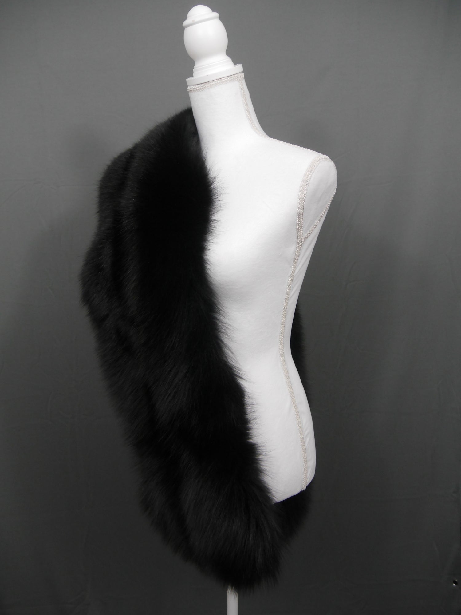 Black fox fur wrap/stole/scarf