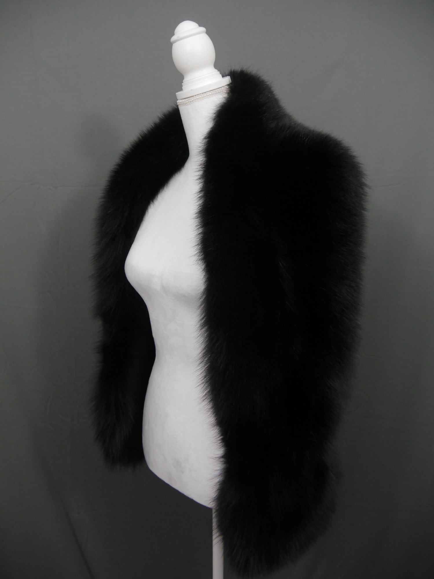 Black fox fur wrap/stole/scarf