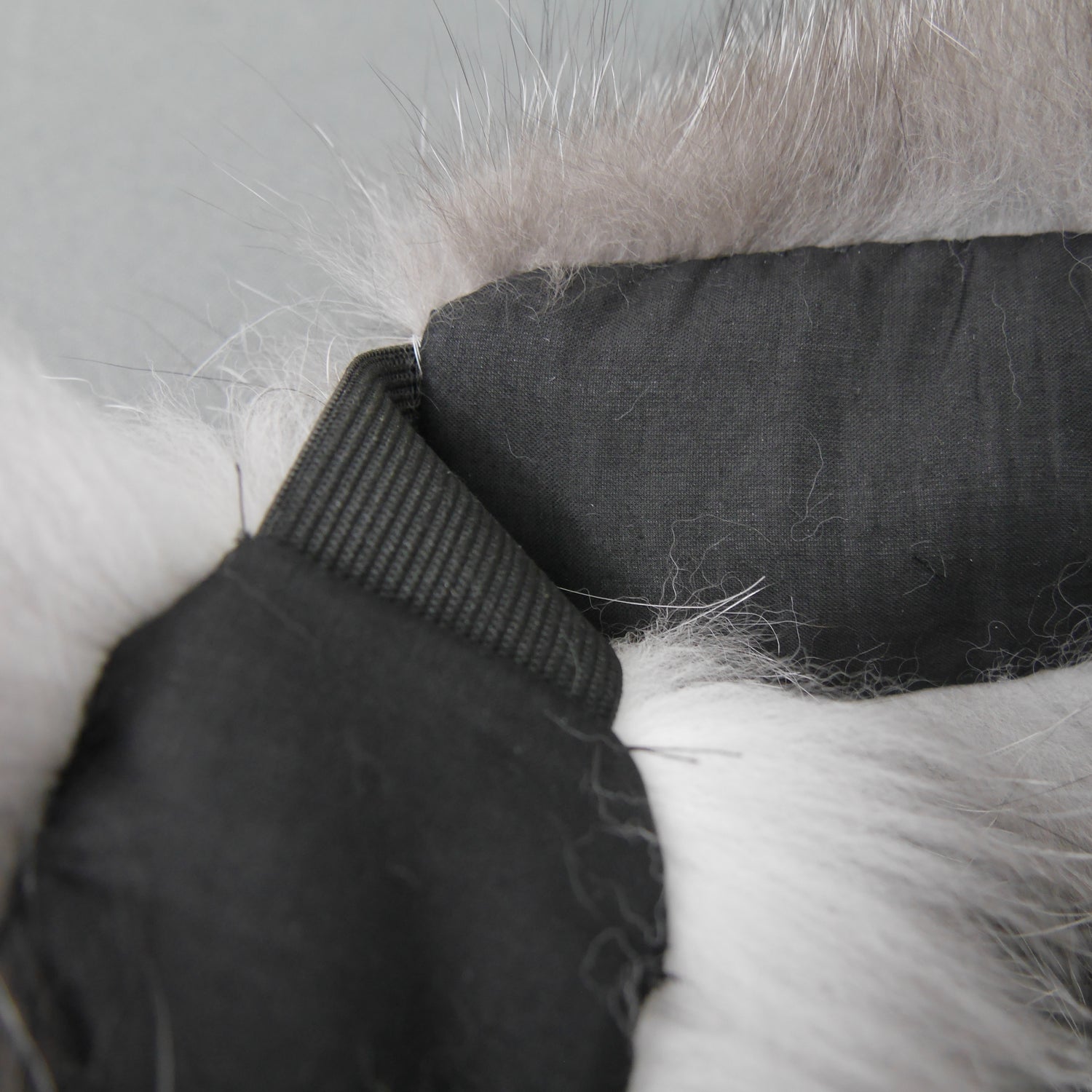 Blue frost fox fur headband