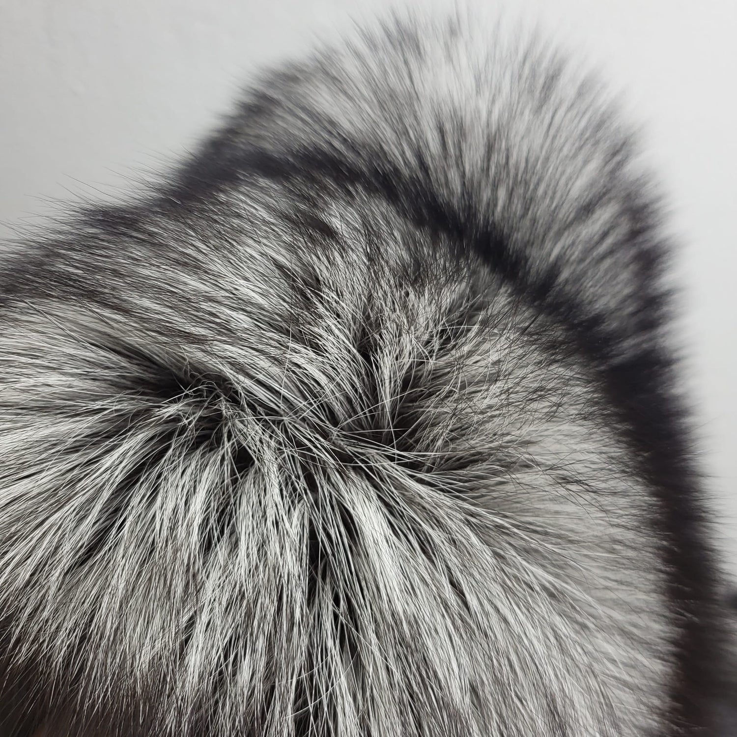 Extra large silver fox fur ushanka