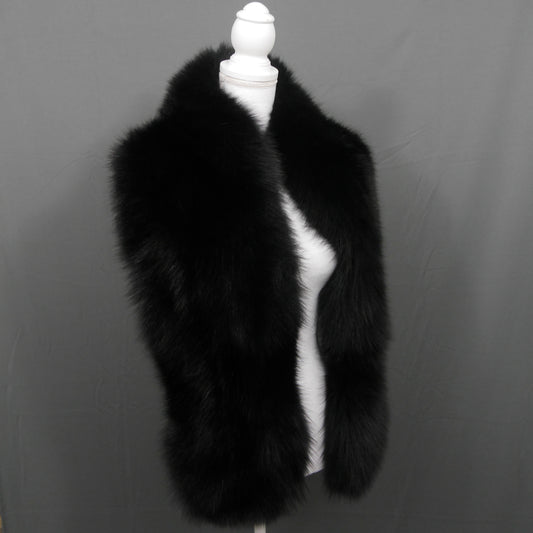 Black fox fur wrap/stole/scarf