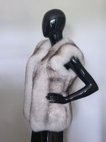 Blue fox fur vest