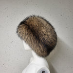Finn raccoon fur hat side view